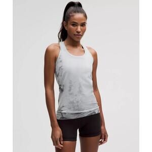 Lululemon Swiftly Tech Racerback Tank Top 2.0 Gray Marble Dye Wash Womens Size 4